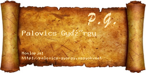 Palovics György névjegykártya